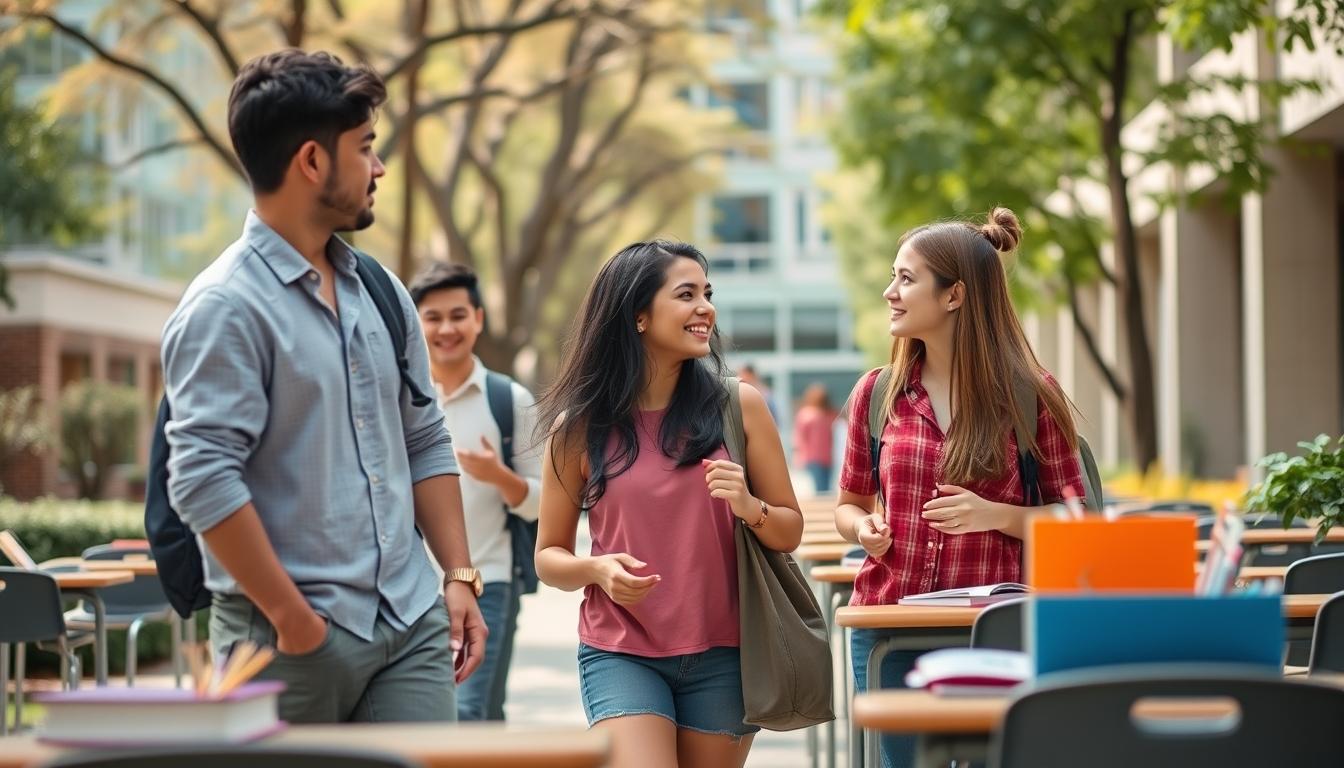 Student using a study guide to organize academic notes